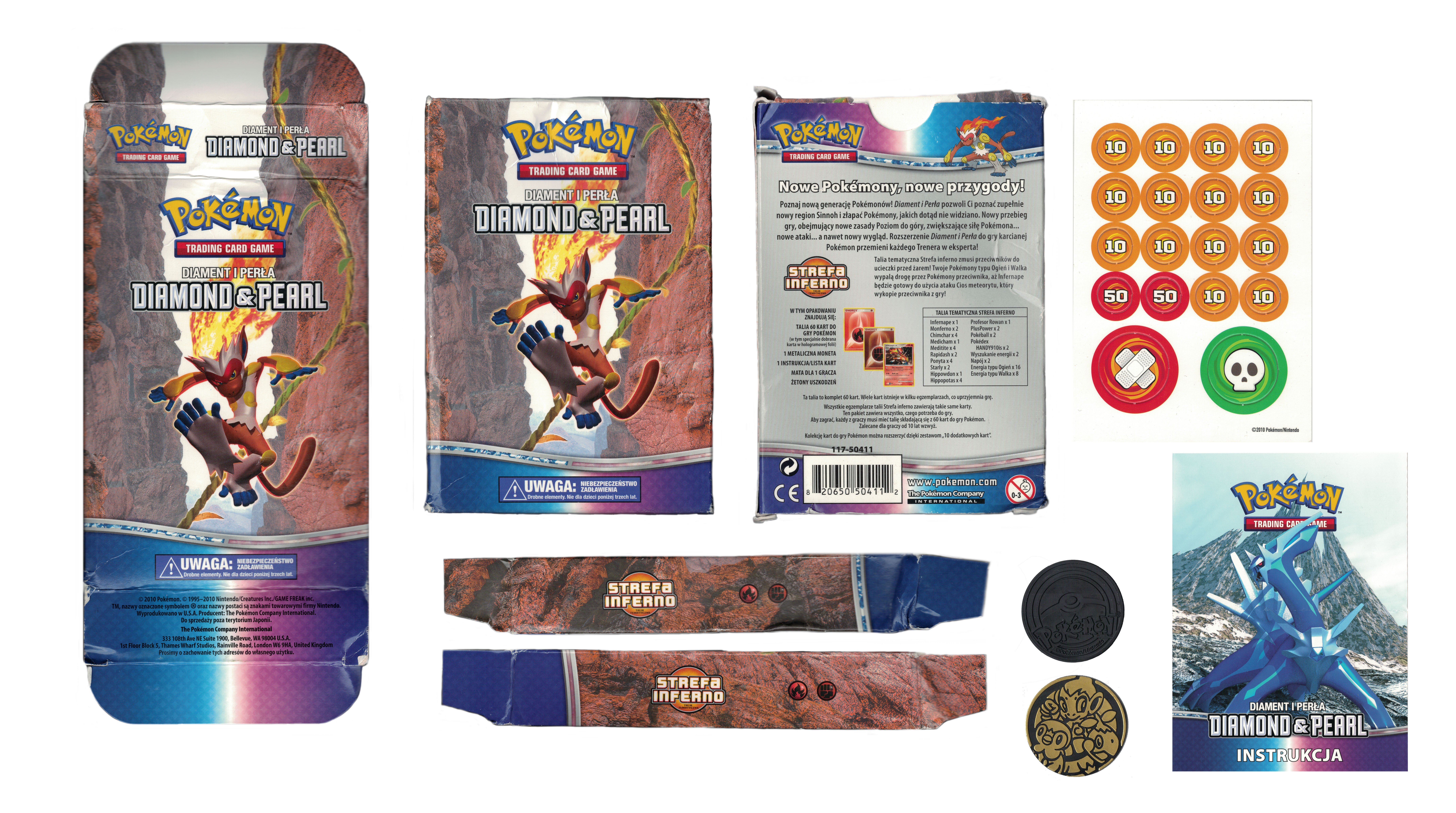 Contents of the Polish Strefa Inferno Pokémon TCG deck