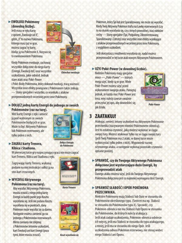 Strona 4 of the Polish Pokémon TCG theme deck instruction booklet