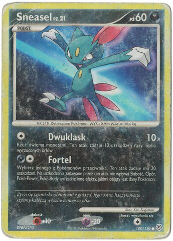 Damaged Polish Pokémon TCG card